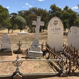 Discover connections to the past by wandering among the early settlers' graves in this tranquil sanctuary beside the Avon. St. Peter's Church was designed and built by Rev Patrick Gibney.  Photo: Shire of York

