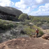 Leaving the scrubland onto the open granite