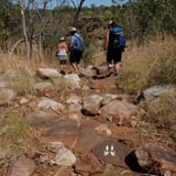 All Charnley Station trail markers are wallaby prints