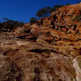 Hiking up to Flintstone Rock