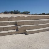 Old shell quarry along the trail