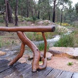 Beautifully crafted timber railing.