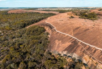 Wave Rock aerial TourismWA