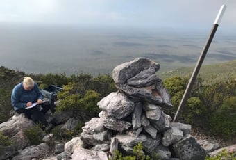Mt Ragged Cape Arid summit register C Soord