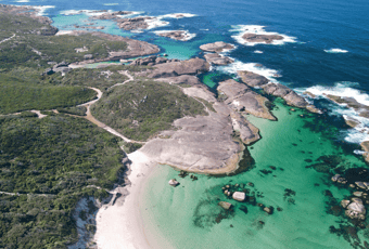 Greens Pool and Elaphant Rocks_Aerial1_Wiliam Bay NP_KStevens