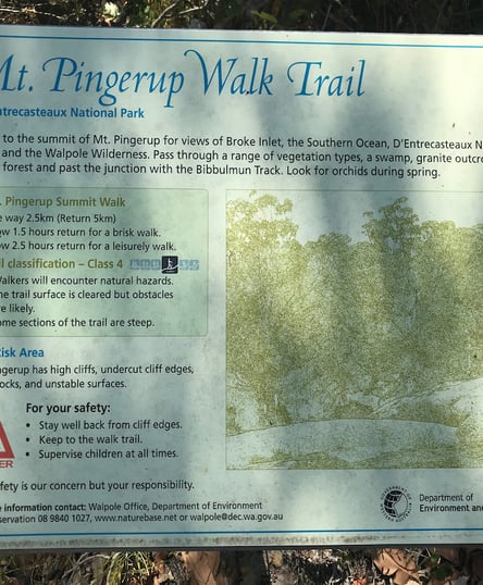 Mount Pingerup Walk Trail, D’Entrecasteaux NP - Trails WA