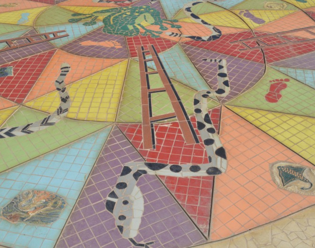 Public art 'Snakes & Ladders' on Mandurah City Art Trail