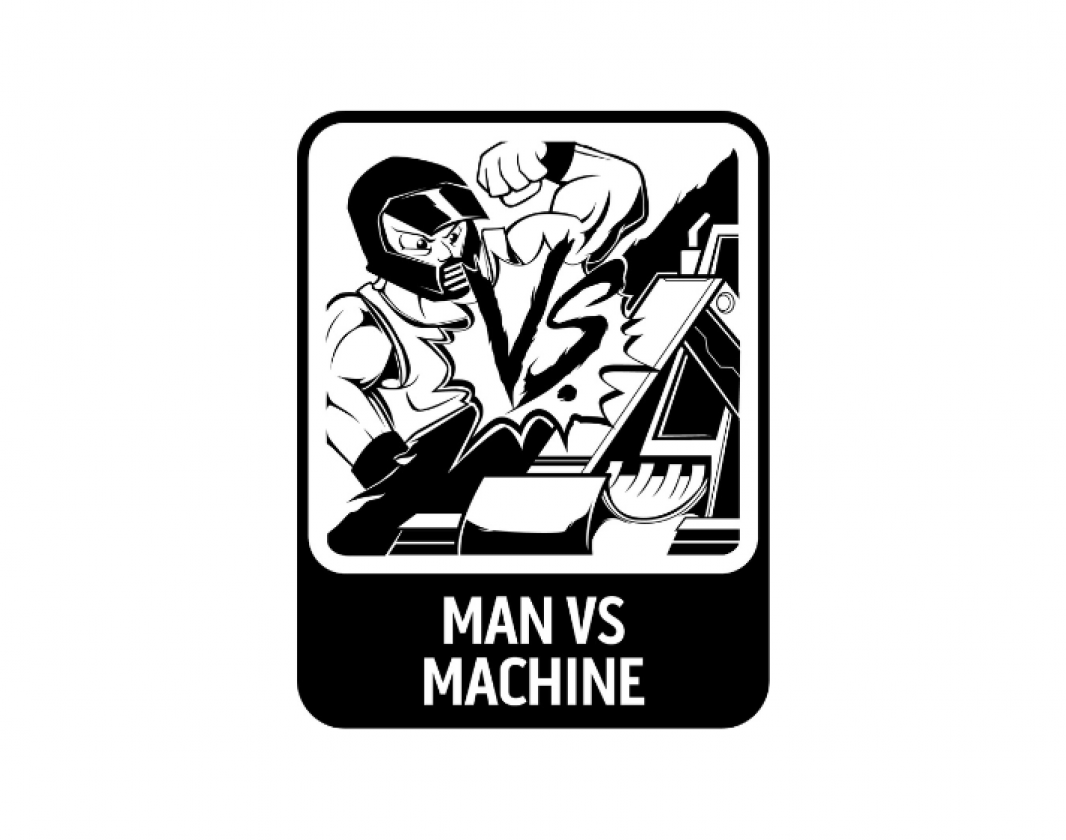 Man Vs Machine Badge Tank 7 Alex Crowley