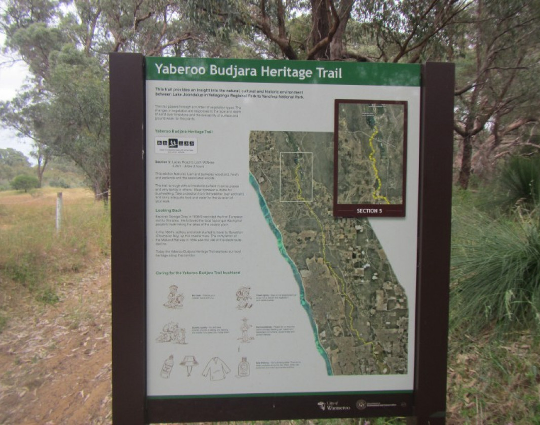 Trail sign at Lacy Road