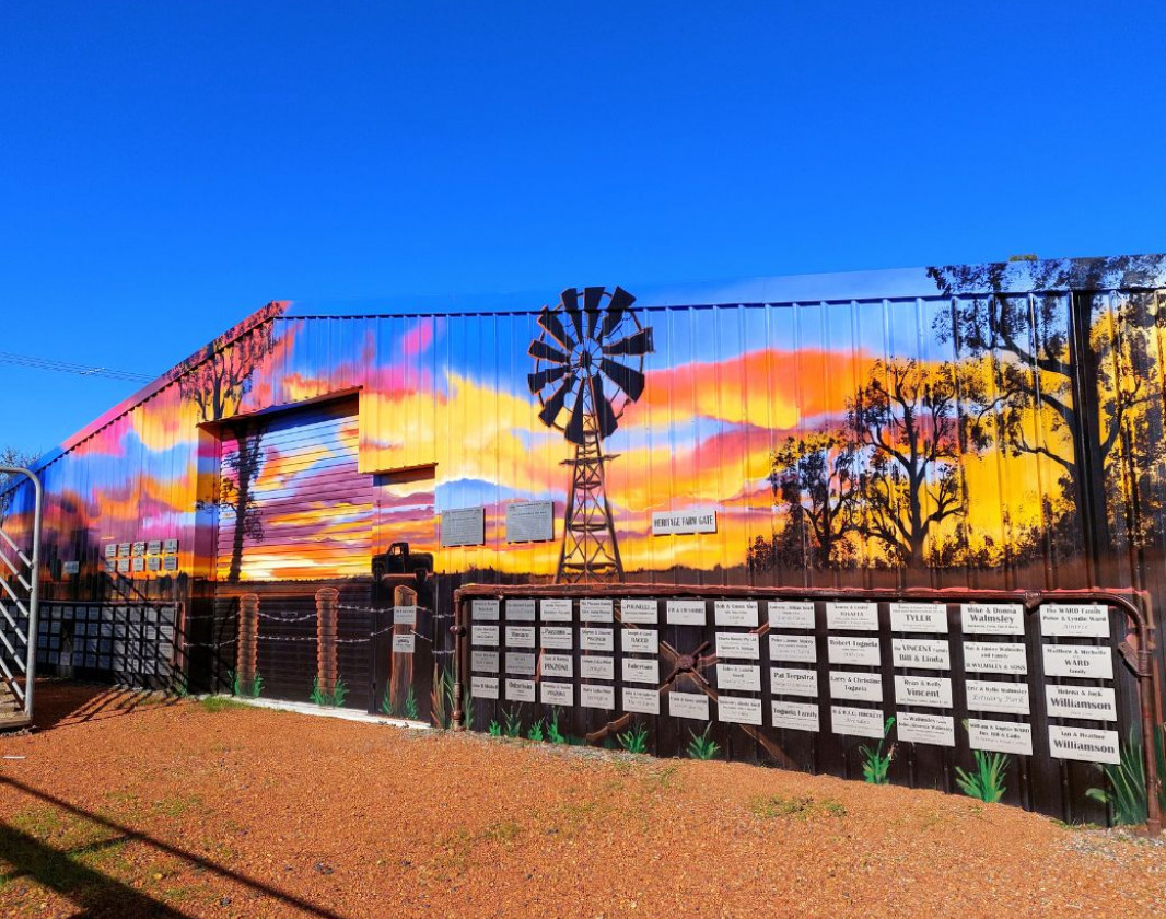 Waroona Art Trail Showgrounds Mural K Fawcett