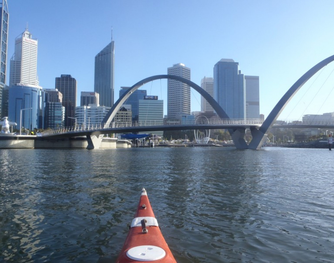 Kayaking to Elizabeth Quay