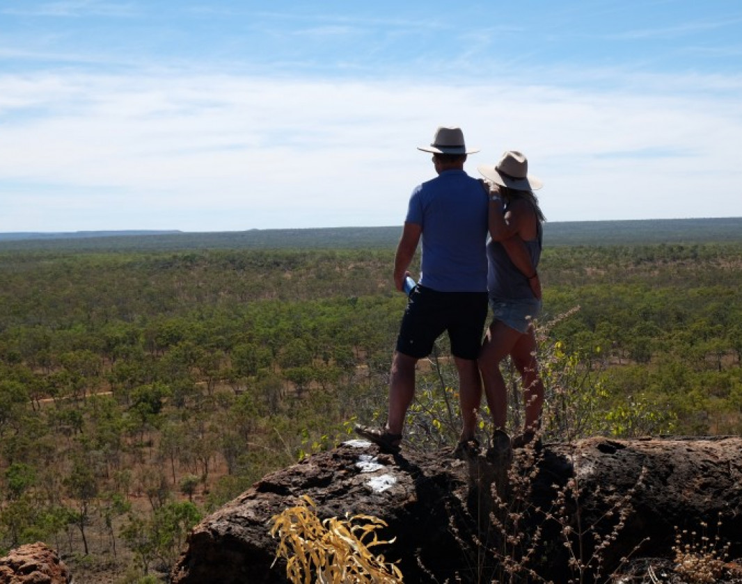 The view from Mount Glemant is vast over Kimberley Savannah